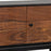 Mango and Sheesham Wood Ribbed Three Door Media Cabinet