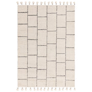 Nepal Rug, Cream & Black Tiles