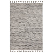 Nepal Rug, Grey & Black Diamonds