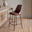 Harsha Leather Counter Chair, Chocolate