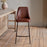 Harsha Leather Counter Chair, Chocolate