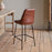 Harsha Leather Counter Chair, Chocolate