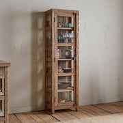 Ibo Reclaimed Wood and Glass Narrow Cabinet