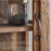 Ibo Reclaimed Wood and Glass Narrow Cabinet
