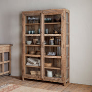 Ibo Reclaimed Wood and Glass Display Cabinet