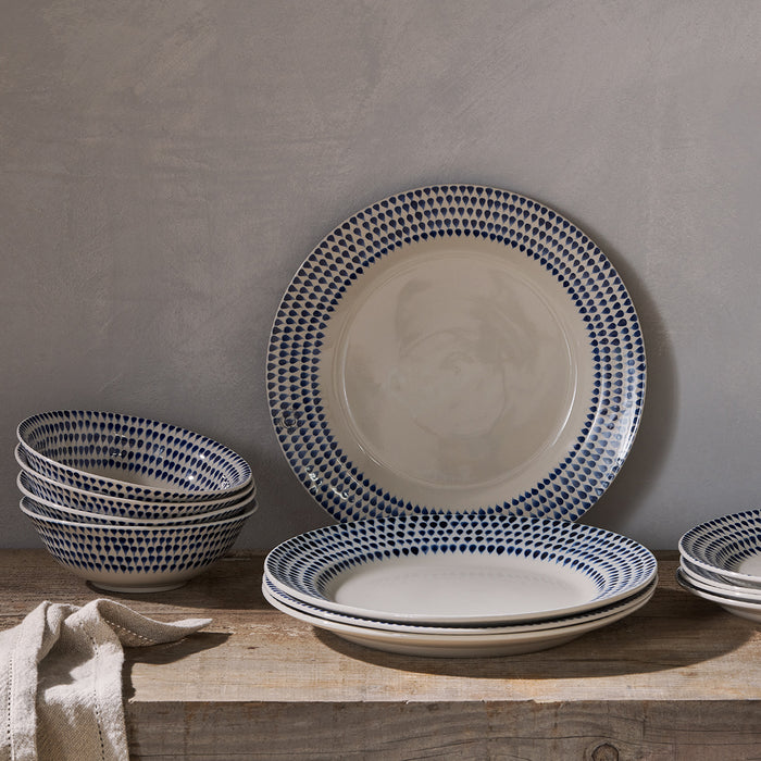 Indigo Drop Dinnerware Set — Kayu Home