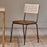 Iswa Leather and Cane Dining Chair, Tan
