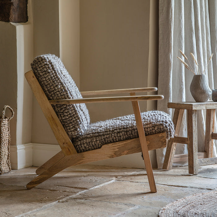 Arm Chair Design Wood For Chairs Keya Chunky Weave Armchair — Kayu