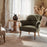Kiana Cotton Armchair, Moss