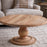 Laya Round Carved Mango Wood Coffee Table