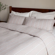 Mora Hemp and Cotton Duvet Cover, Stone Grey