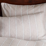 Mora Hemp and Cotton Pillowcase Pair, Stone Grey