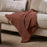 Nahan Moss Stitch Cotton Throw, Rust