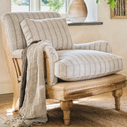 Abe Linen Armchair, Stripe