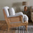 Abe Linen Armchair, Stripe