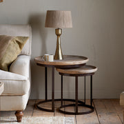 Nisha Reclaimed Wood and Iron Nesting Side Tables