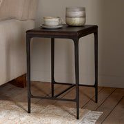 Sita Wood and Iron Side Table