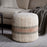 Zairya Jute and Cotton Pouf