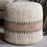 Zairya Jute and Cotton Pouf