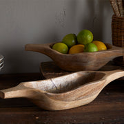 Naashta Handled Wooden Serving Bowl