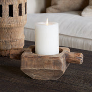 Apu Reclaimed Wood Candle Holder