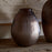 Linsy Ribbed Glass Vase, Smoke Brown