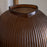 Linsy Ribbed Glass Vase, Smoke Brown