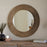 Putali Etched Round Mirror, Antique Brass