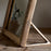 Baja Standing Mirror, Antique Brass