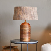 Agua Grooved Mango Wood Table Lamp