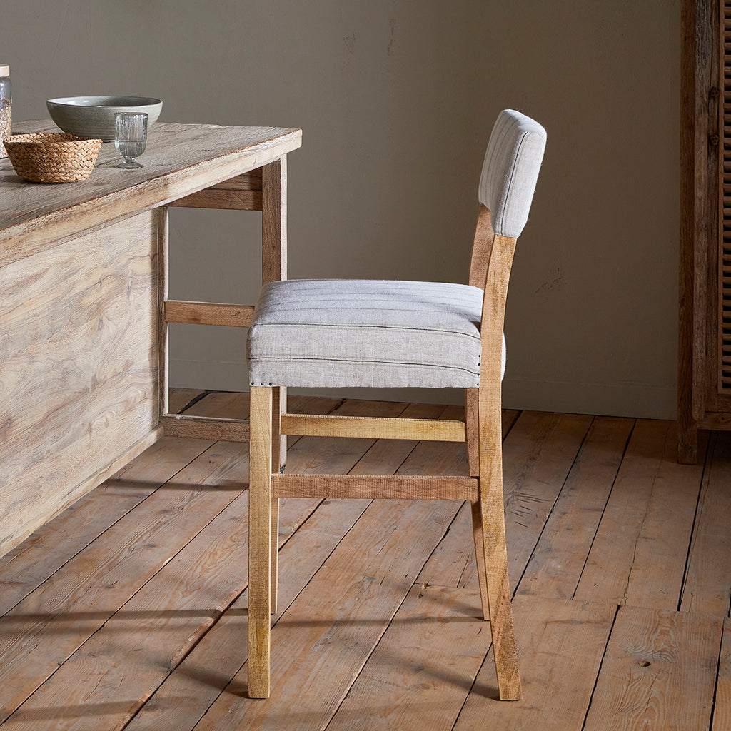 Nidhi Linen Upholstered Counter Chair — Kayu Home