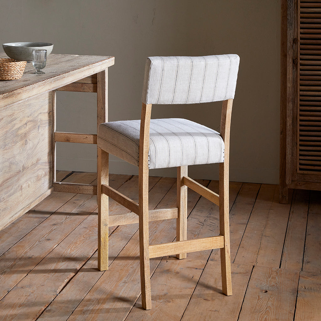 Nidhi Linen Upholstered Counter Chair — Kayu Home