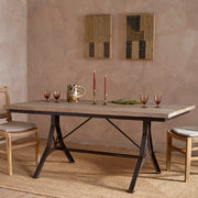 Lopa Iron and Reclaimed Wood Dining Table