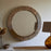 Ibo Reclaimed Wood Round Wall Mirror, Natural Finish