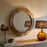 Ibo Reclaimed Wood Round Wall Mirror, Natural Finish