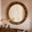 Ibo Reclaimed Wood Round Wall Mirror, Natural Finish