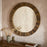Ibo Reclaimed Wood Round Wall Mirror, Natural Finish