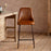 Harsha Leather Counter Chair, Aged Tan