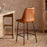Harsha Leather Counter Chair, Aged Tan