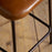 Harsha Leather Counter Chair, Aged Tan