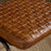 Amala Leather Weave and Iron Dining Chair, Aged Tan