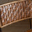Amala Leather Weave and Iron Dining Chair, Aged Tan