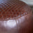 Farida Leather Weave Pouf