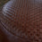 Farida Leather Weave Pouf