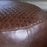 Farida Leather Weave Pouf