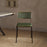 Amala Leather Weave and Iron Dining Chair, Rich Green