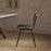 Amala Leather Weave and Iron Dining Chair, Rich Green