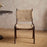 Vinay Jute and Wood Dining Chair, Chocolate