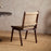Vinay Jute and Wood Dining Chair, Chocolate