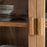 Artha Mango Wood & Glass Tall Display Cabinet, Natural Finish
